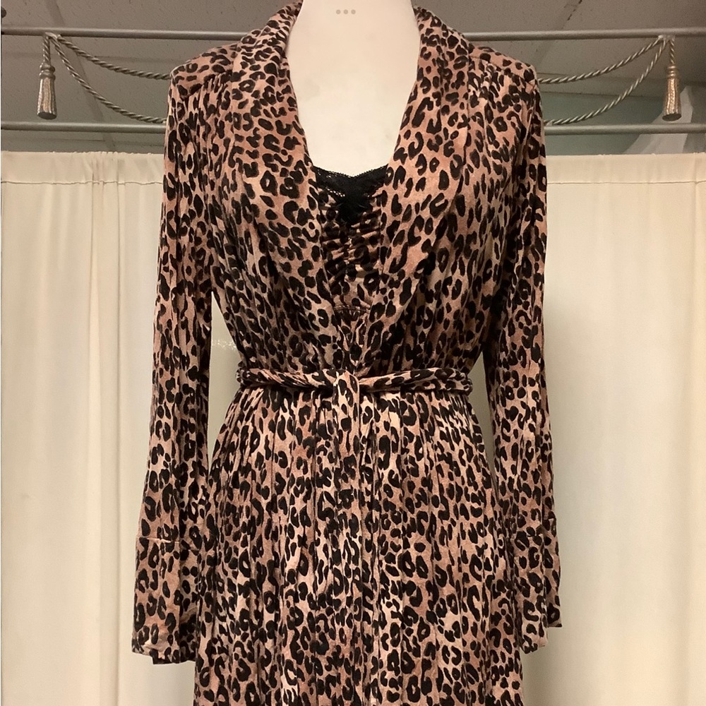 Soma Animal Print 2 pc Chemise XS Robe S/M